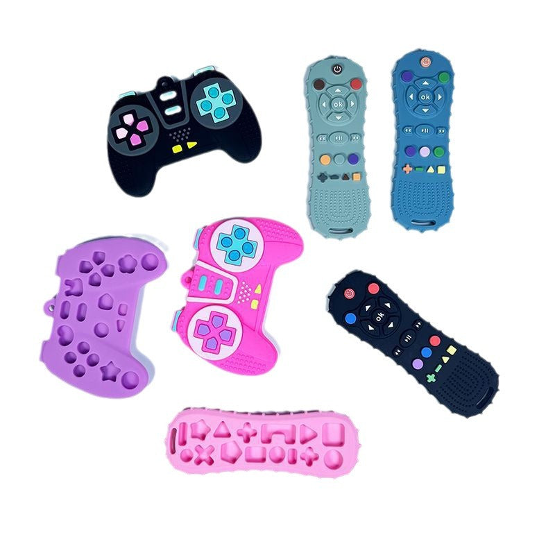 Baby simulation remote control teether game controller teething stick toy anti-eating hand biting tooth muscle trainer