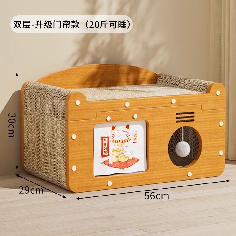 Cat scratching board cat bed