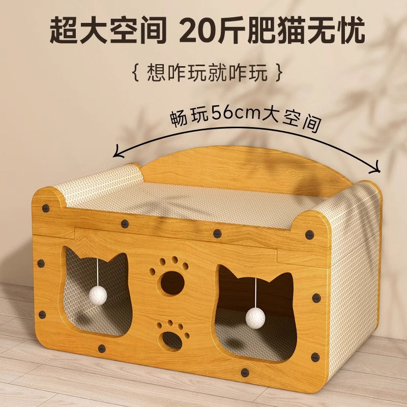 Cat scratching board cat bed