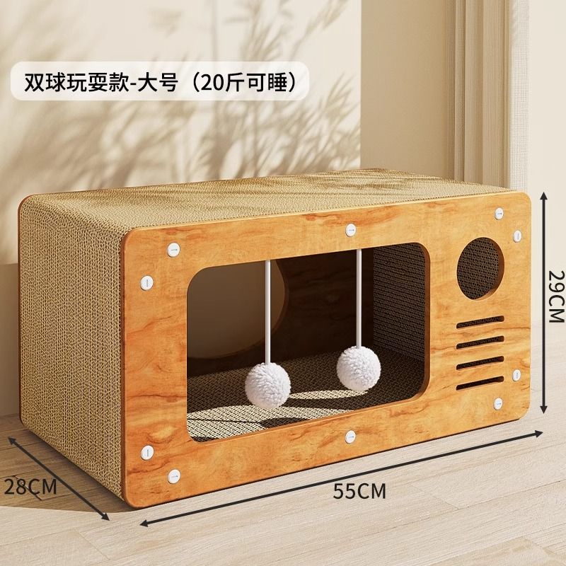 Cat scratching board cat bed