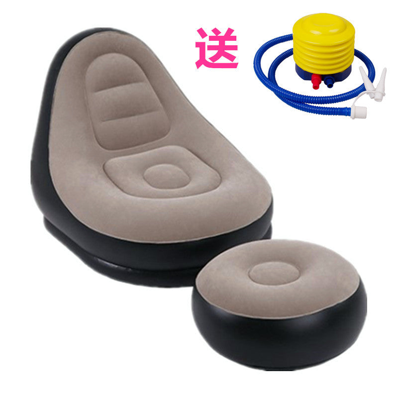 New thickened inflatable lazy sofa with footrest leisure sofa