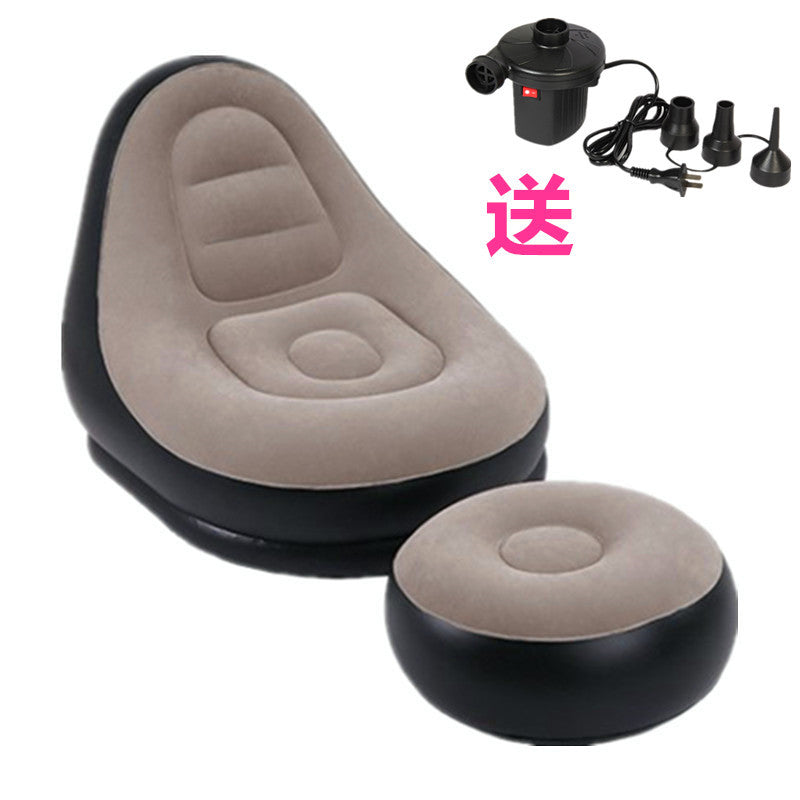 New thickened inflatable lazy sofa with footrest leisure sofa