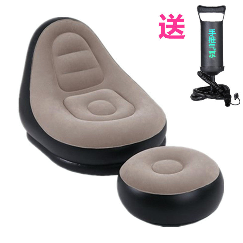 New thickened inflatable lazy sofa with footrest leisure sofa