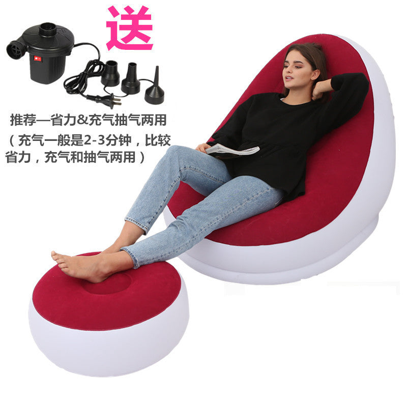 New thickened inflatable lazy sofa with footrest leisure sofa