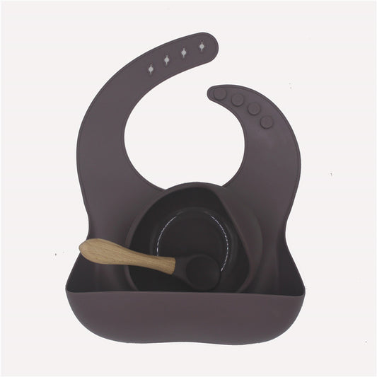 Amazon AliExpress Hot Selling, Eating Pocket, Baby Silicone 3-piece Spoon Bowl Set