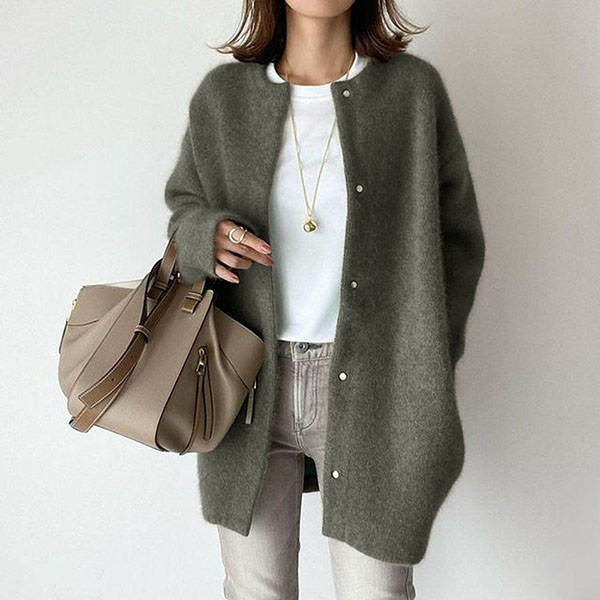 Autumn new super soft knitted jacket slim design loose jacket