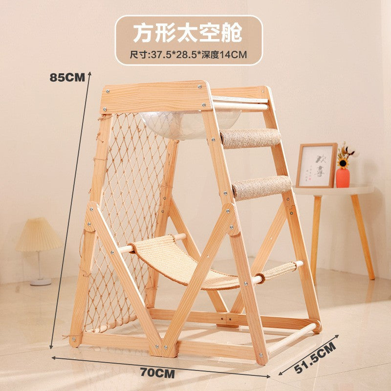 New large climbing net cat climbing frame wooden