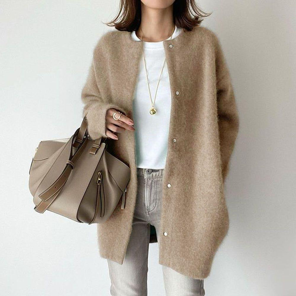 Autumn new super soft knitted jacket slim design loose jacket