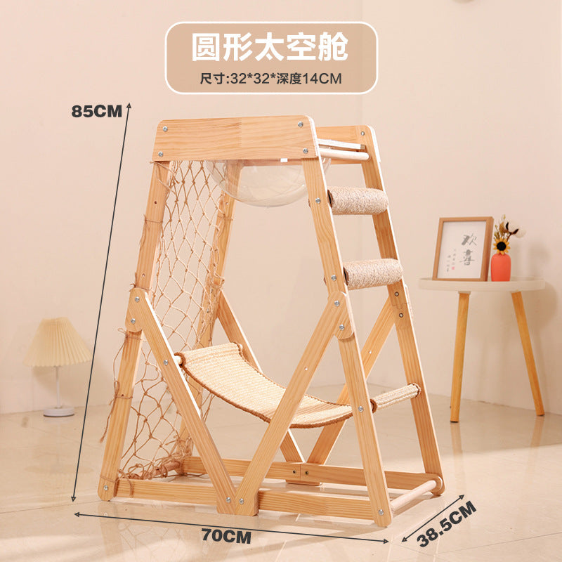 New large climbing net cat climbing frame wooden