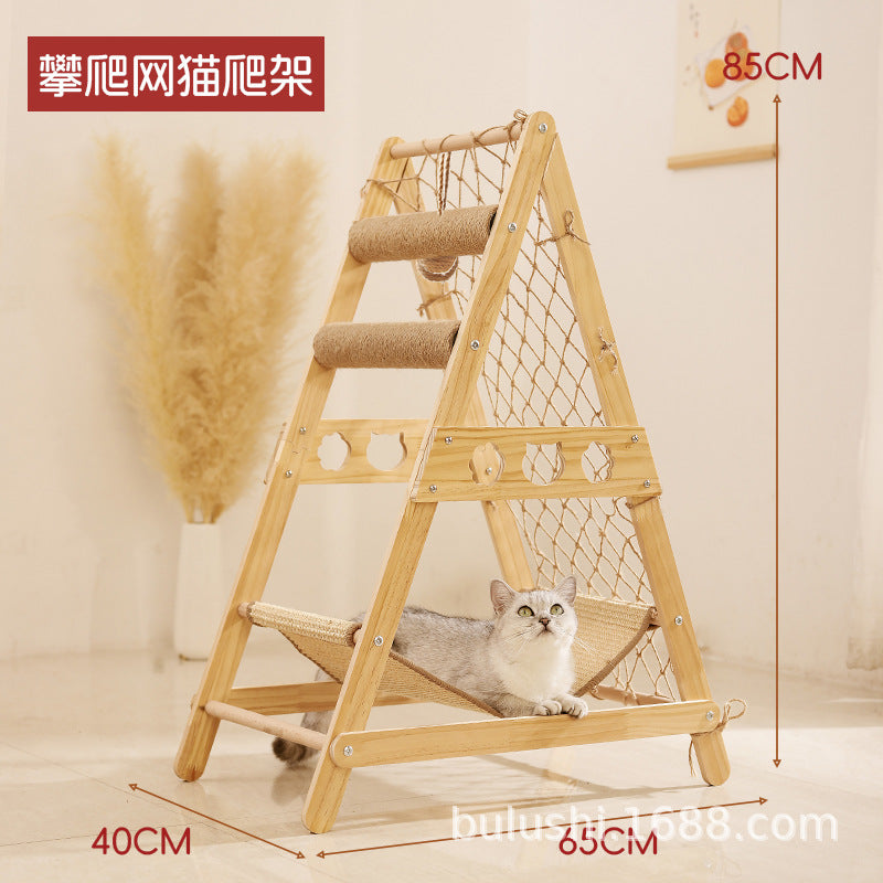 New large climbing net cat climbing frame wooden