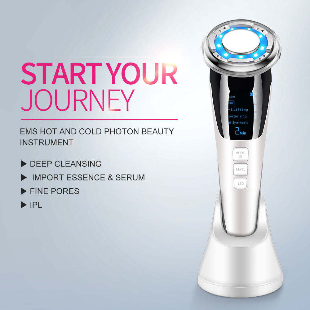 Hot and Cold IPL Beauty Instrument  Facial Lifting Massager EMS