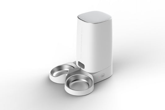 WiFi smart pet feeder double basin automatic feeding