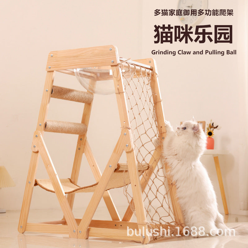 New large climbing net cat climbing frame wooden