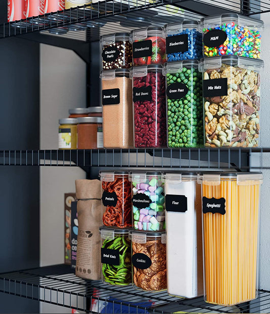 Kitchen sealed cans storage can be refrigerated without peculiar smell transparent plastic seven-piece set storage tank