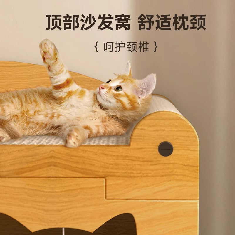 Cat scratching board cat bed