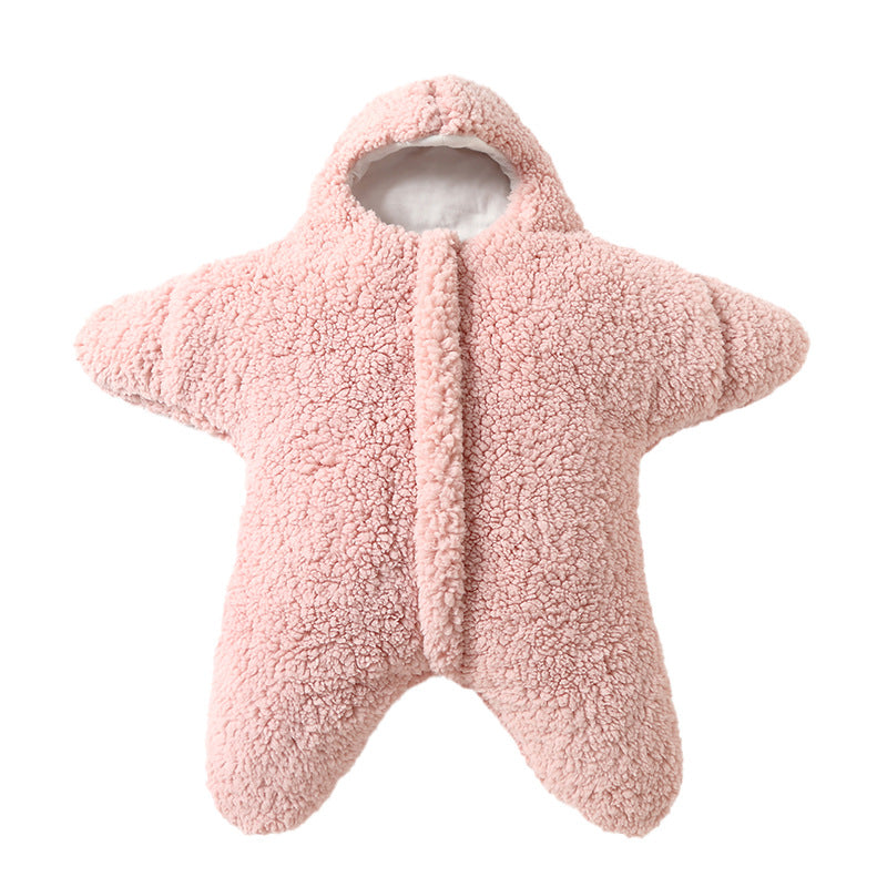 Baby sleeping bag starfish lamb velvet split-leg sleeping bag