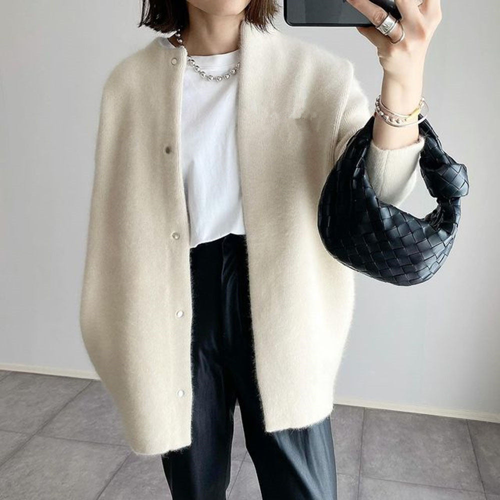 Autumn new super soft knitted jacket slim design loose jacket